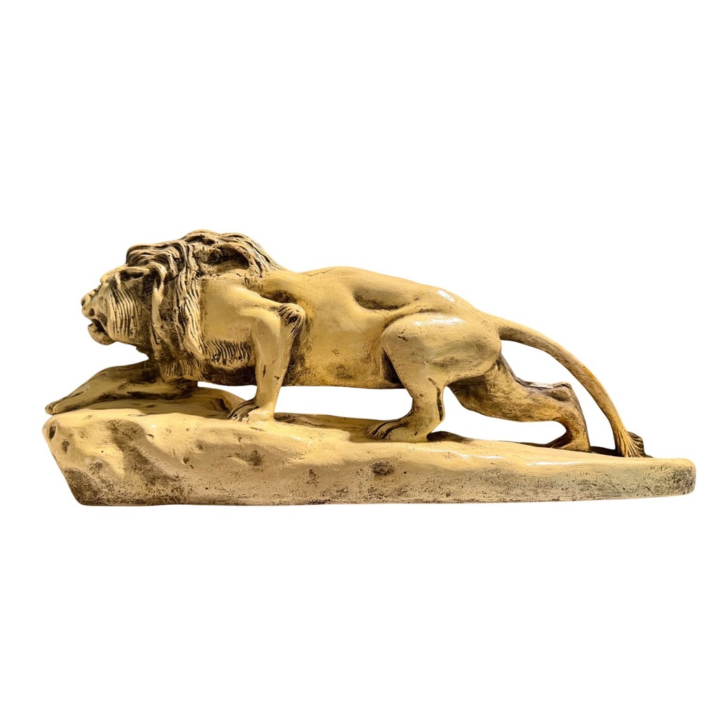 Vintage Crouching Lion Stalking after the "Lion L'Affût" Isidore Jules Bonheur
